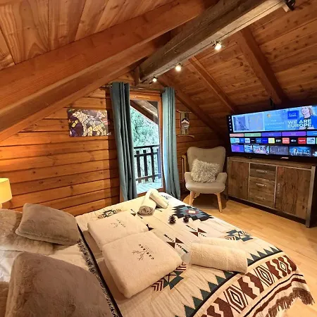 Le Grizzly En Bois Avec Jacuzzi Chalet