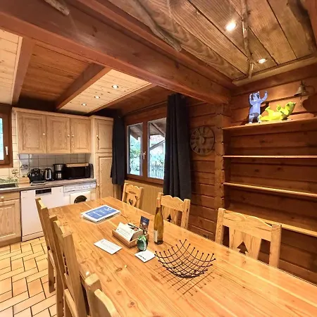 Chalet Le Grizzly En Bois Avec Jacuzzi La Bresse