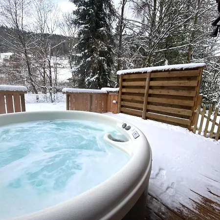 Chalet Le Grizzly En Bois Avec Jacuzzi