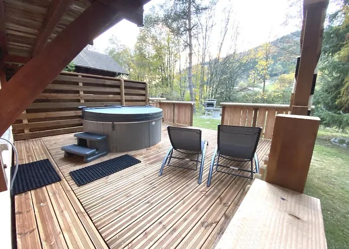 Le Grizzly En Bois Avec Jacuzzi シャレー *