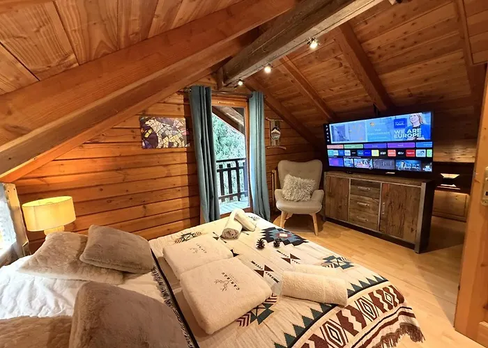 Le Grizzly En Bois Avec Jacuzzi Horská chata