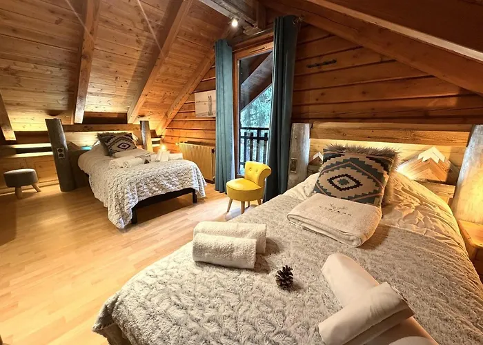 Horská chata Le Grizzly En Bois Avec Jacuzzi La Bresse