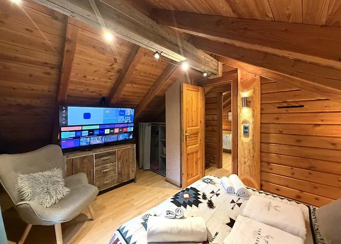 Le Grizzly En Bois Avec Jacuzzi Horská chata